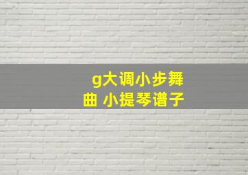 g大调小步舞曲 小提琴谱子